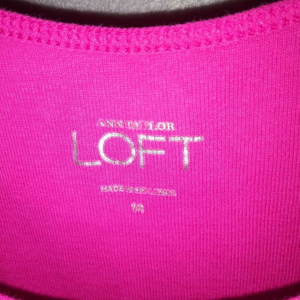 Ann Taylor Loft Pink Tank Top Women's Size M - Picture 3 of 3